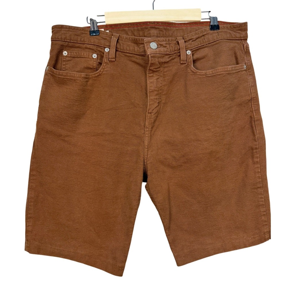 American Giant Roughneck Stretch Canvas Shorts Mens 38 Brown USA